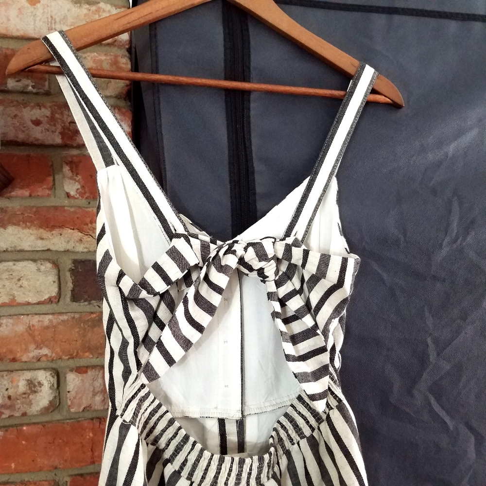 Momni Striped Open Back Tied Jumpsuit - Picture 5 of 8